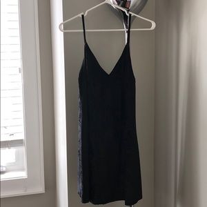 Black Crushed Velvet Mini Dress